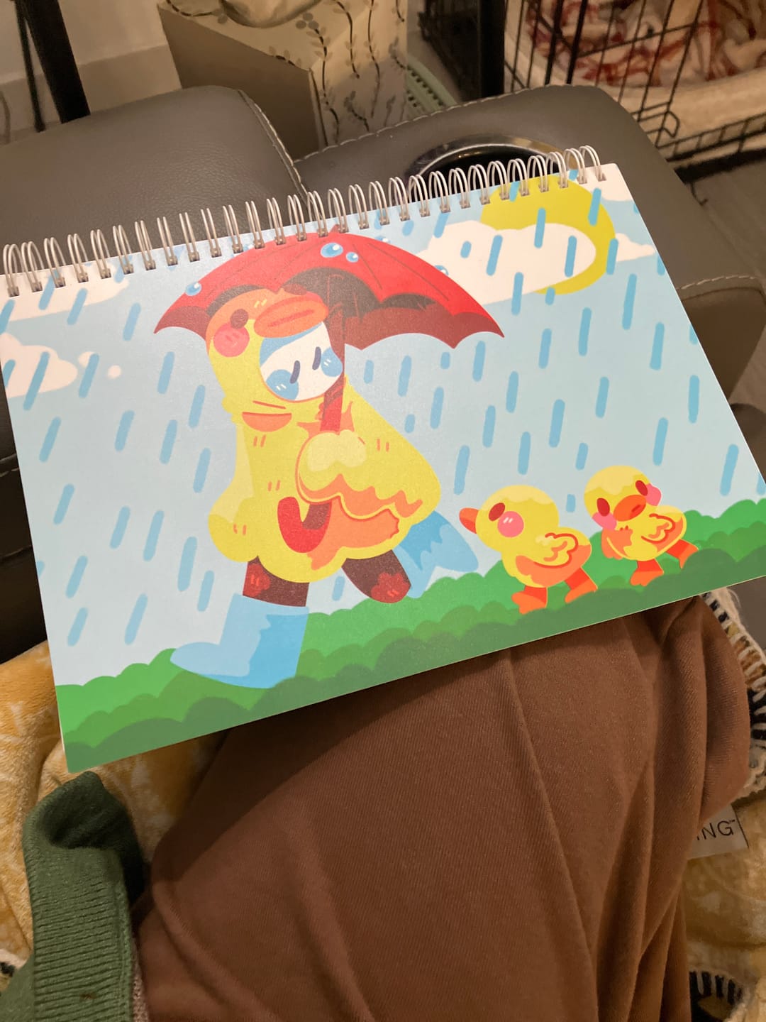 Customer photo review of Rainy Day Duck Ghost Large Reusable Sticker Book