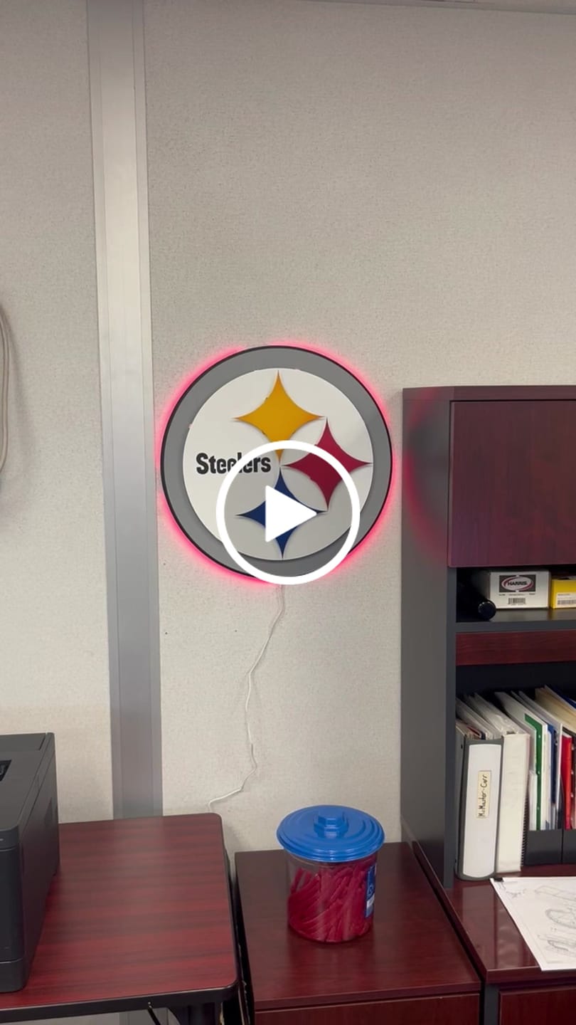 Customer video review of Pittsburgh Steelers "Steelmark" 3D Vintage Metal Wall Art
