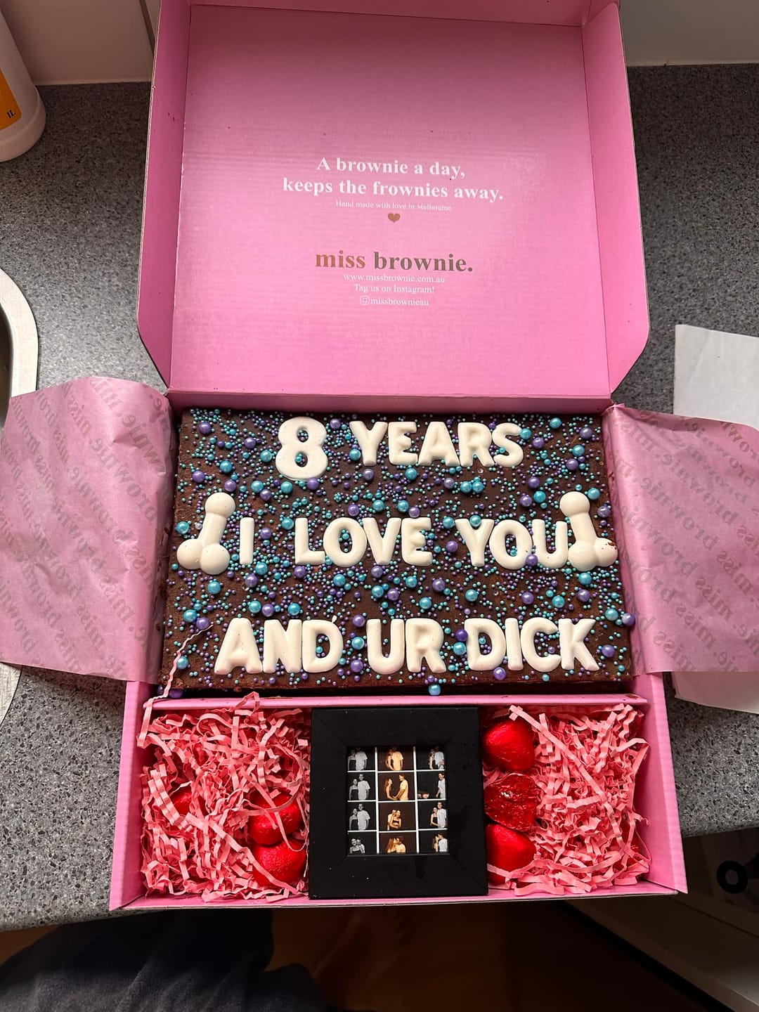 Customer photo review of Custom D!ck Brownie