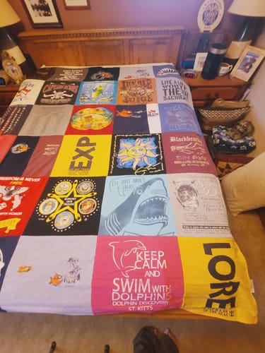 Customer photo review of Classic T-Shirt Blanket