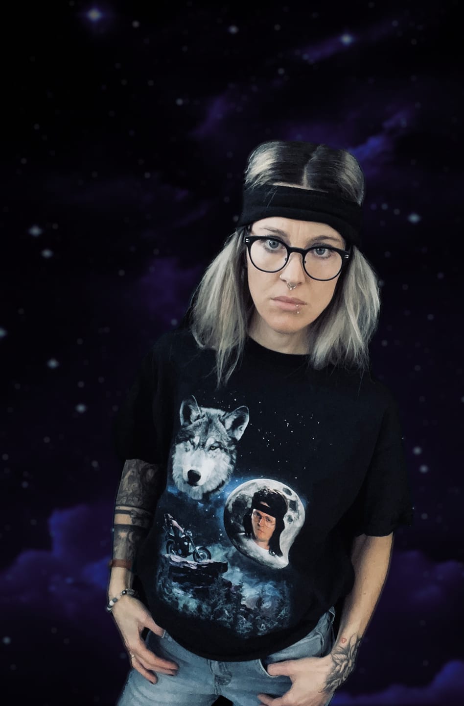 Customer photo review of T-shirt unisexe - Chandail de loup