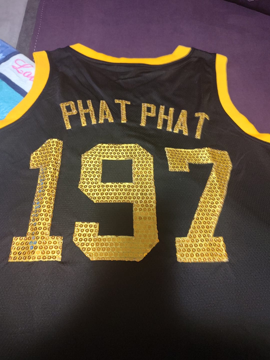 Customer photo review of Custom Black Gold Women Basketball Jersey Sequined Dress