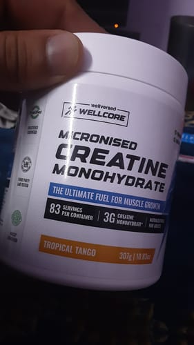 Customer photo review of Wellcore - Pure Micronised Creatine Monohydrate (307g, 83Servings) Tropical Tango