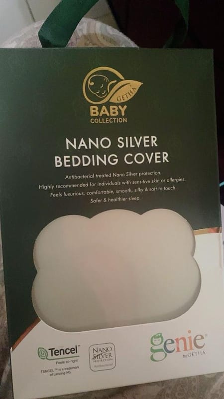 Customer photo review of Getha Baby Dimple Shoulder Latex Pillow Case - TENCEL™ Nano Silver Fabric