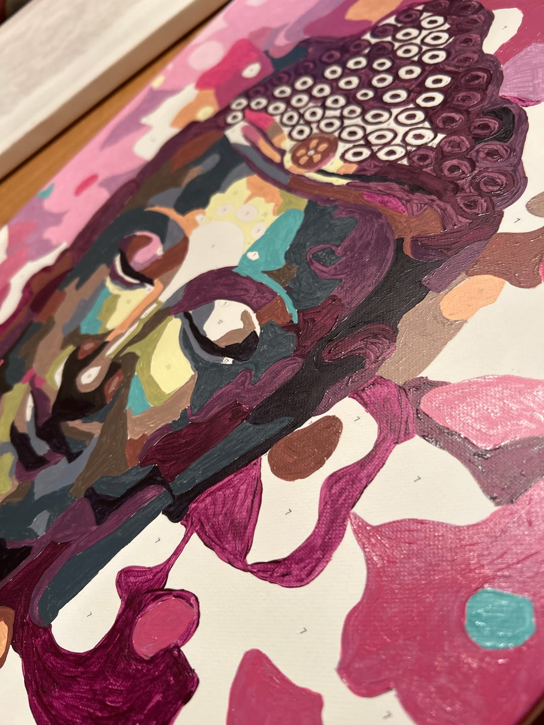 Customer photo review of Malen nach Zahlen - Der pinke Buddha