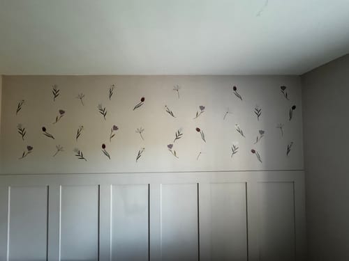 Customer photo review of Mixed Flower Wall Decal Set