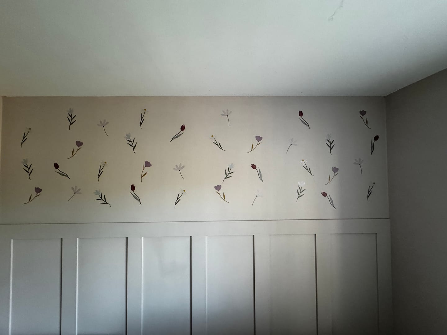 Customer photo review of Mixed Flower Wall Decal Set