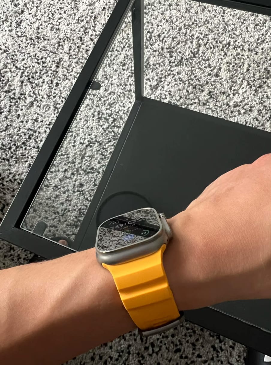 Customer photo review of Sport Soft Silicone and Titanium Buckle Strap for Apple Watch