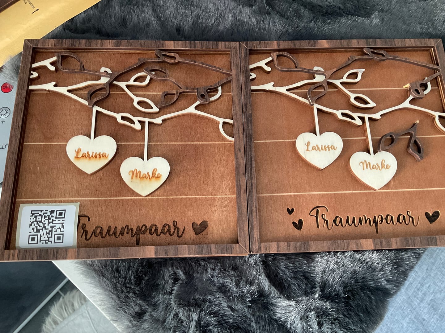 Customer photo review of Du & Ich - Paar-Herzaufsteller