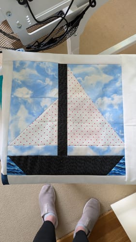 Customer photo review of Stripey Sails Quilt Block | Digital PDF Pattern