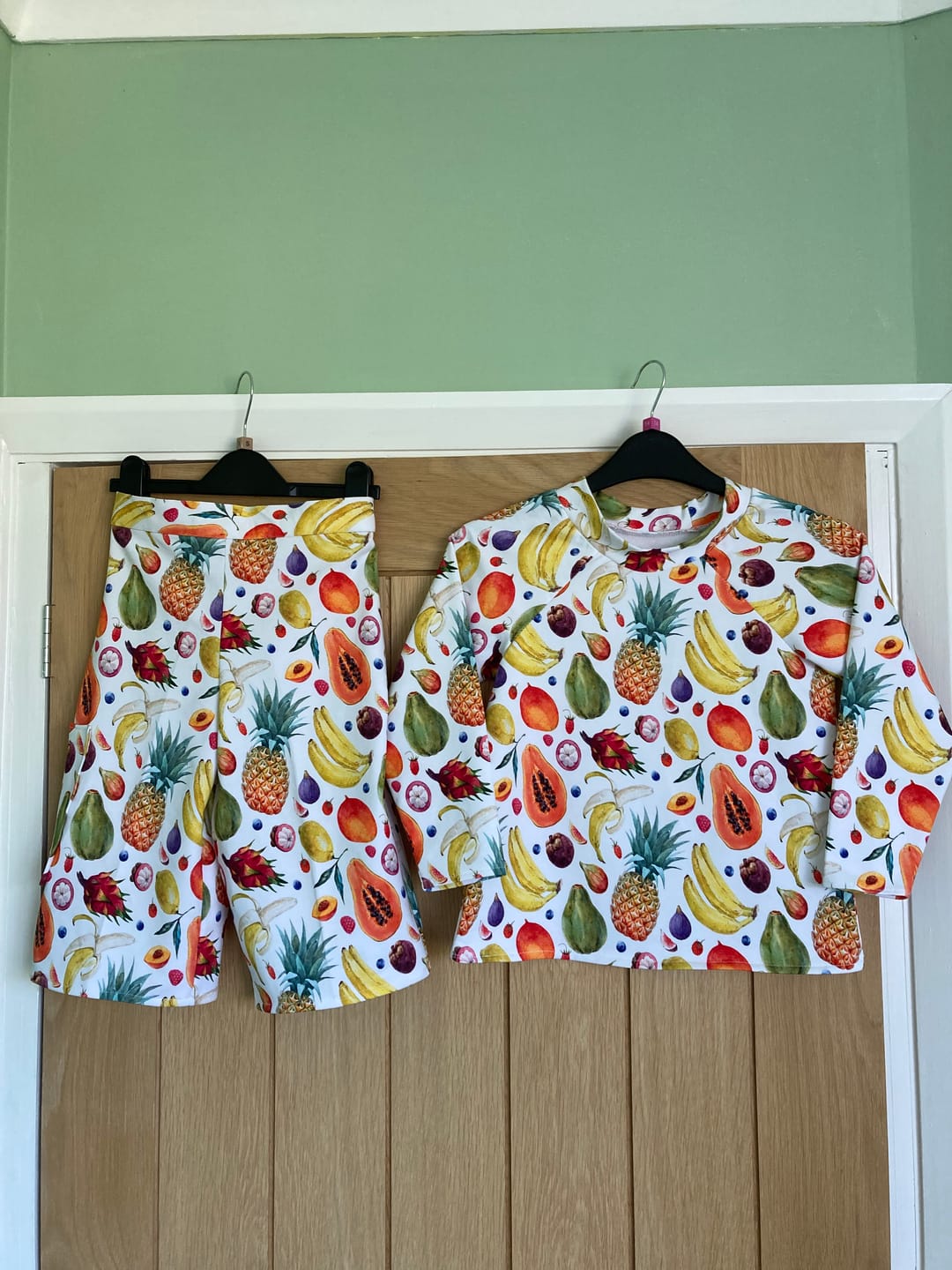 Customer photo review of Mix Fruits Digital French Terry Fabric