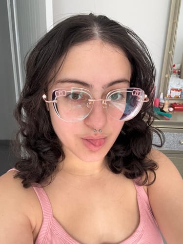Customer photo review of Kitty Eyeglasses