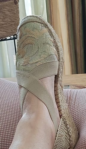 Reseña con foto de un cliente sobre Alpargata Estrella Multi Beige