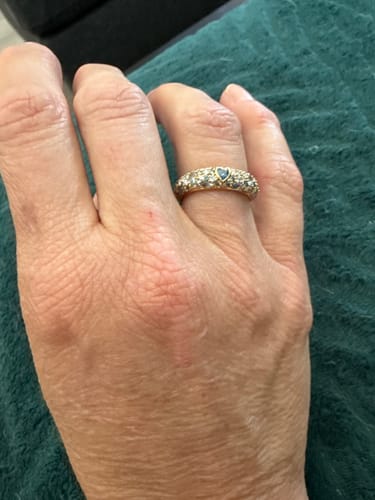 Customer photo review of Dreamy Heart Pave Diamond Dome Ring