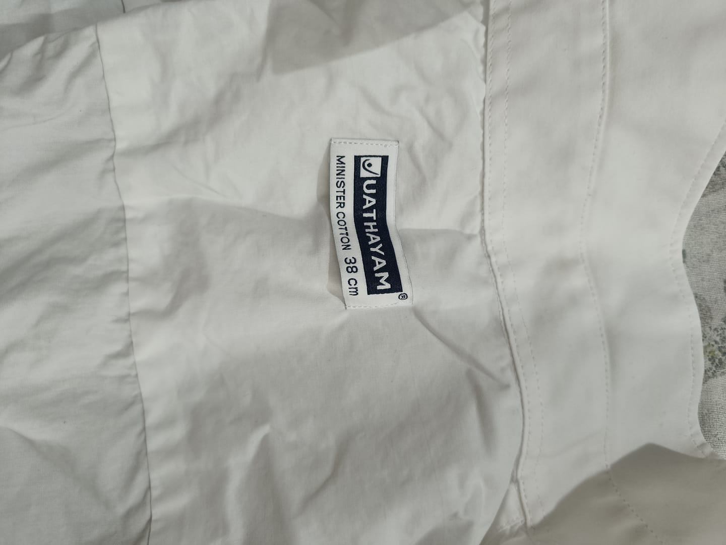 Customer photo review of Minister - 100% Cotton Formal White Shirt For Men | Uathayam