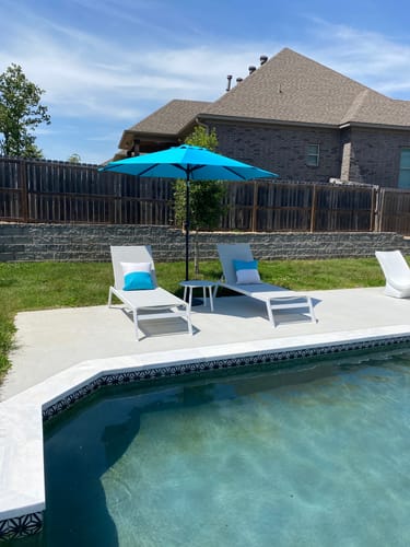 Customer photo review of Juno 3 Piece Chaise Lounge Chair Set in White