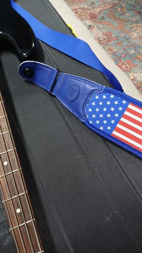 Customer photo review of StrapSure Guitar & Bass Double-Deck Quick-Release Strap Locks