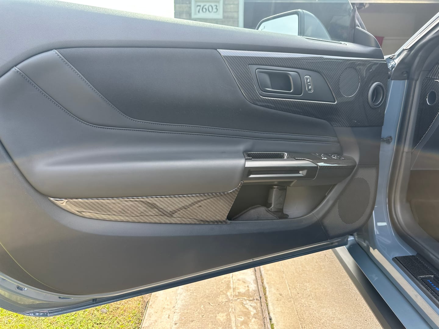 Customer photo review of 2024+ S650 Ford Mustang Real Carbon Fiber Door Lower Panel Trim Overlay