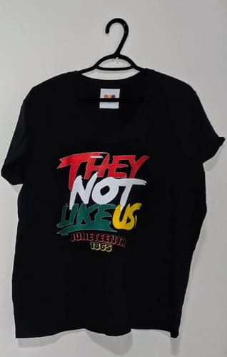 Customer photo review of They Not Likeus Juneteenth Design - BLM Juneteenth DTF Transfer