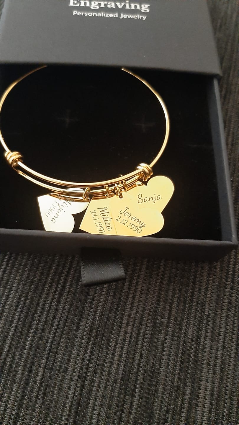 Customer photo review of Bracelet: Heart Pendant