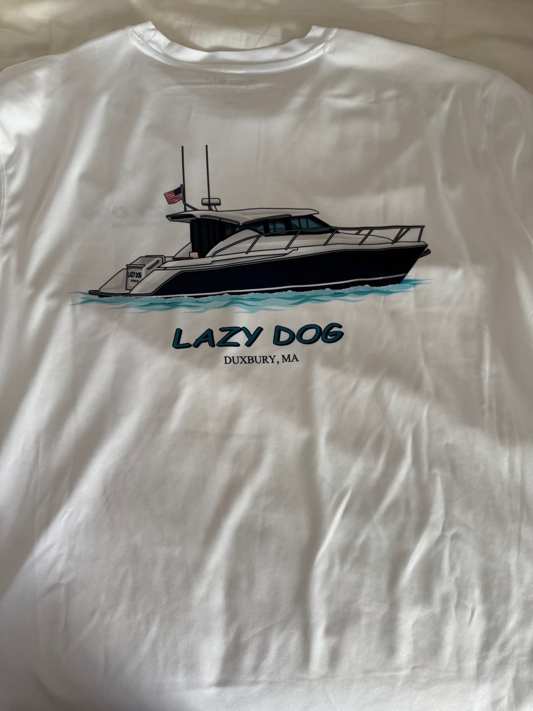 Customer photo review of Womens Dri-Fit Custom Boat Shirts - Long Sleeve