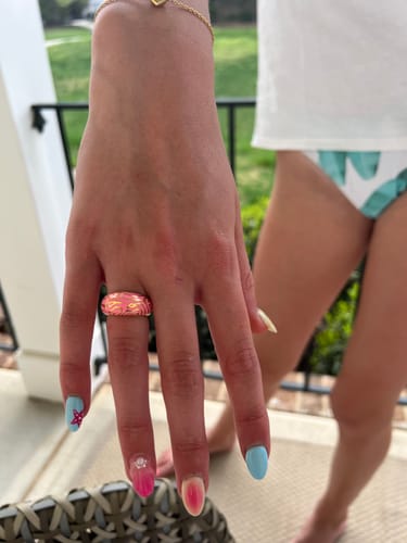 Customer photo review of Shirley Pink Animal Print Ring