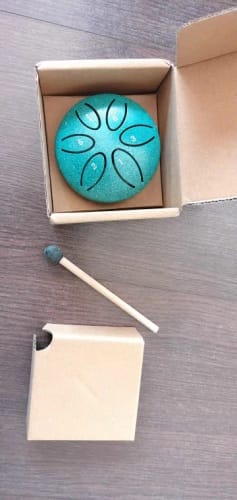 Customer photo review of Mini Steel Tongue Drum 3" – Healing