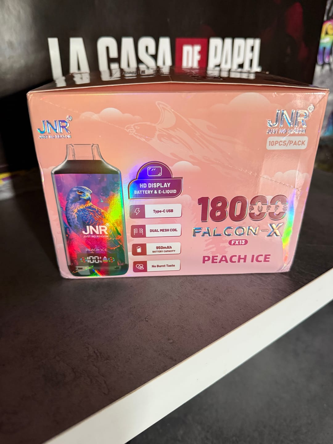 Customer photo review of JNR Falcon X 18000 Puffs Disposable Vape (Box of 10)