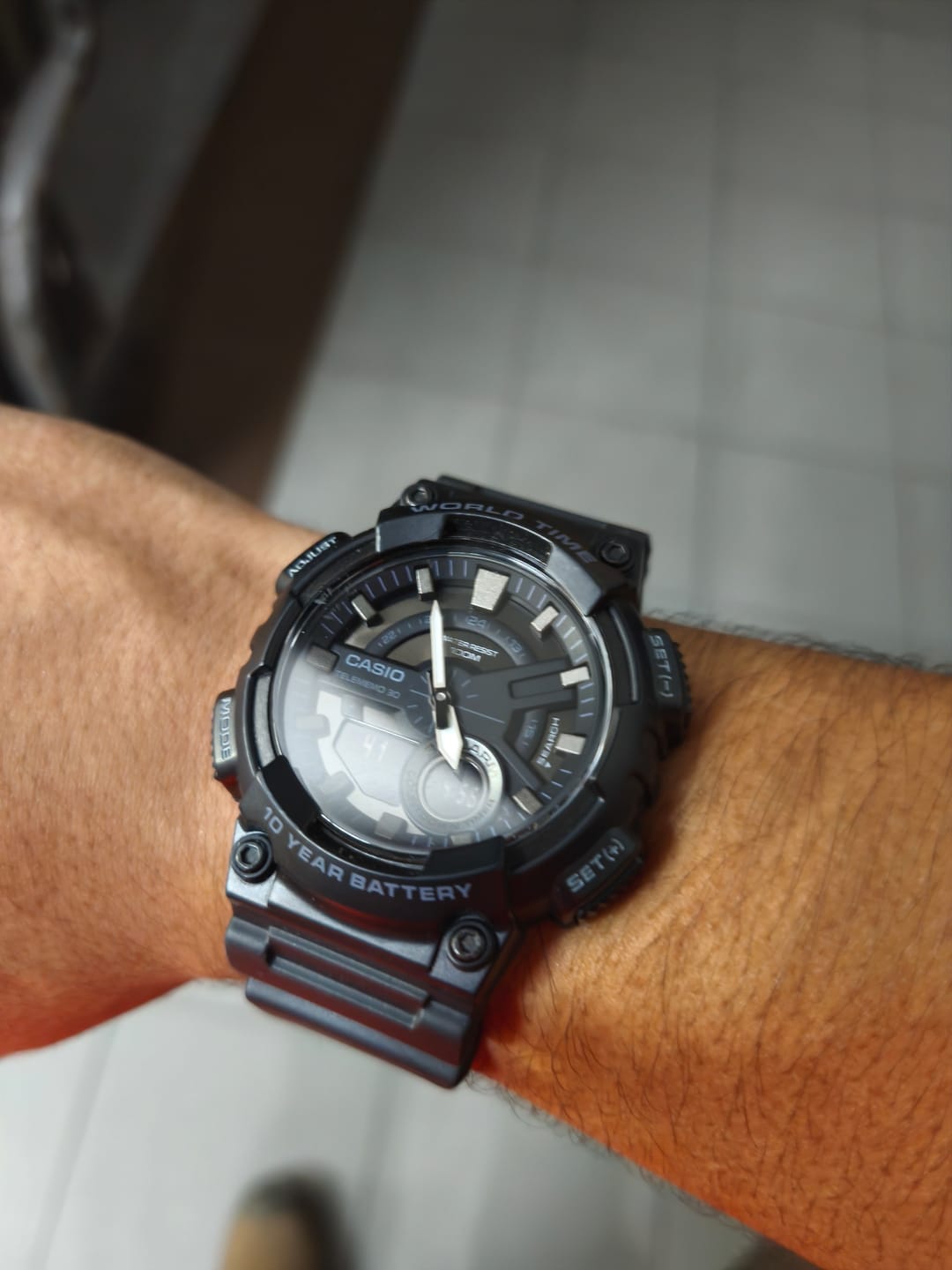 Customer photo review of Reloj Casio Análogo-Digital Vintage AEQ-110W-1BVDF Negro