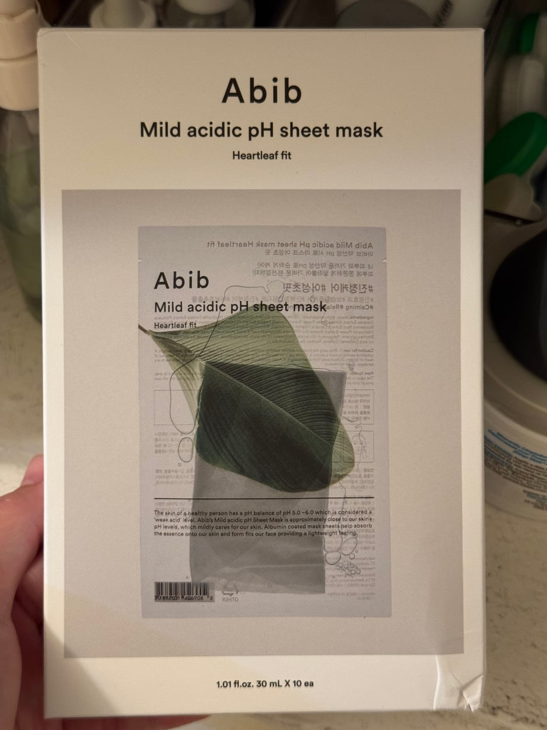Customer photo review of Mild acidic pH sheet mask Heartleaf Fit(10 sheets)