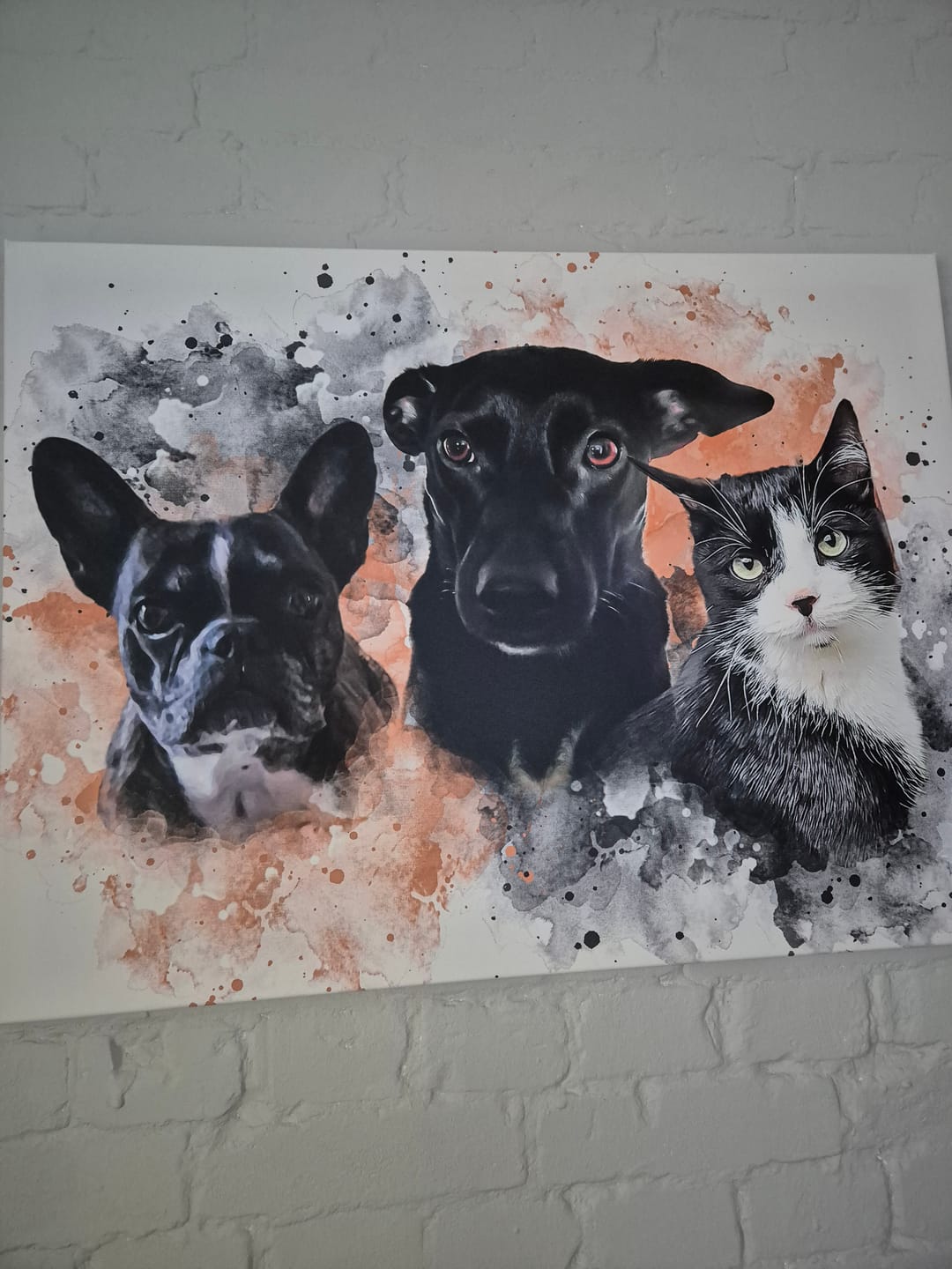Customer photo review of Tierisches Wasserfarben Hunde Portrait