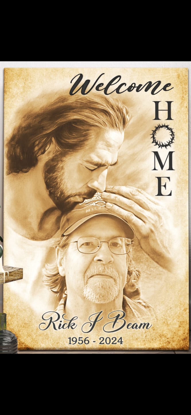 Customer photo review of Custom Canvas Prints, God Sympathy Gifts, Jesus Memorial Gift, Remembrance Gifts, Bereavement Gift, Welcome Home Jesus Canvas