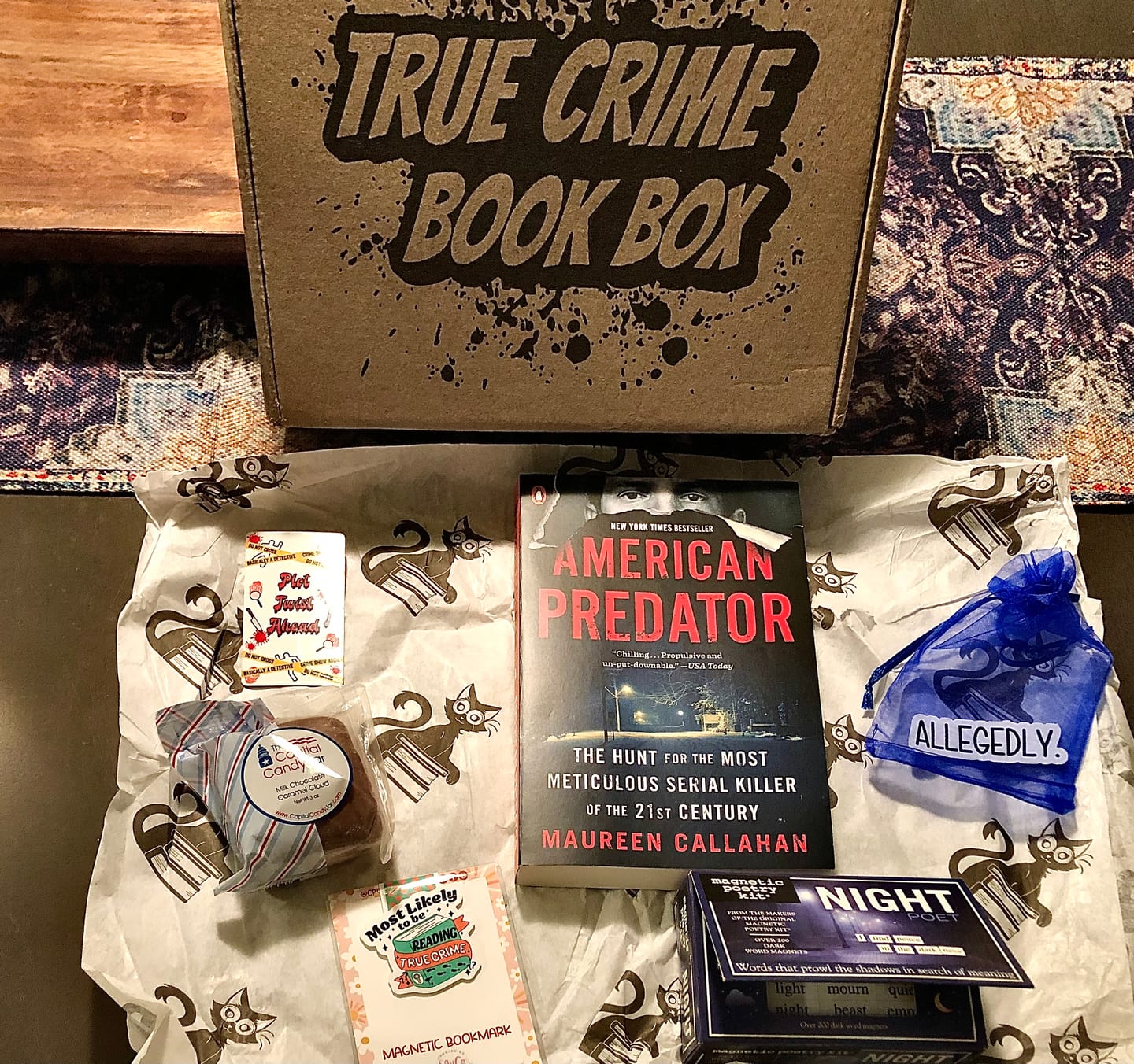 Customer photo review of Bi-monthly True Crime Book Box