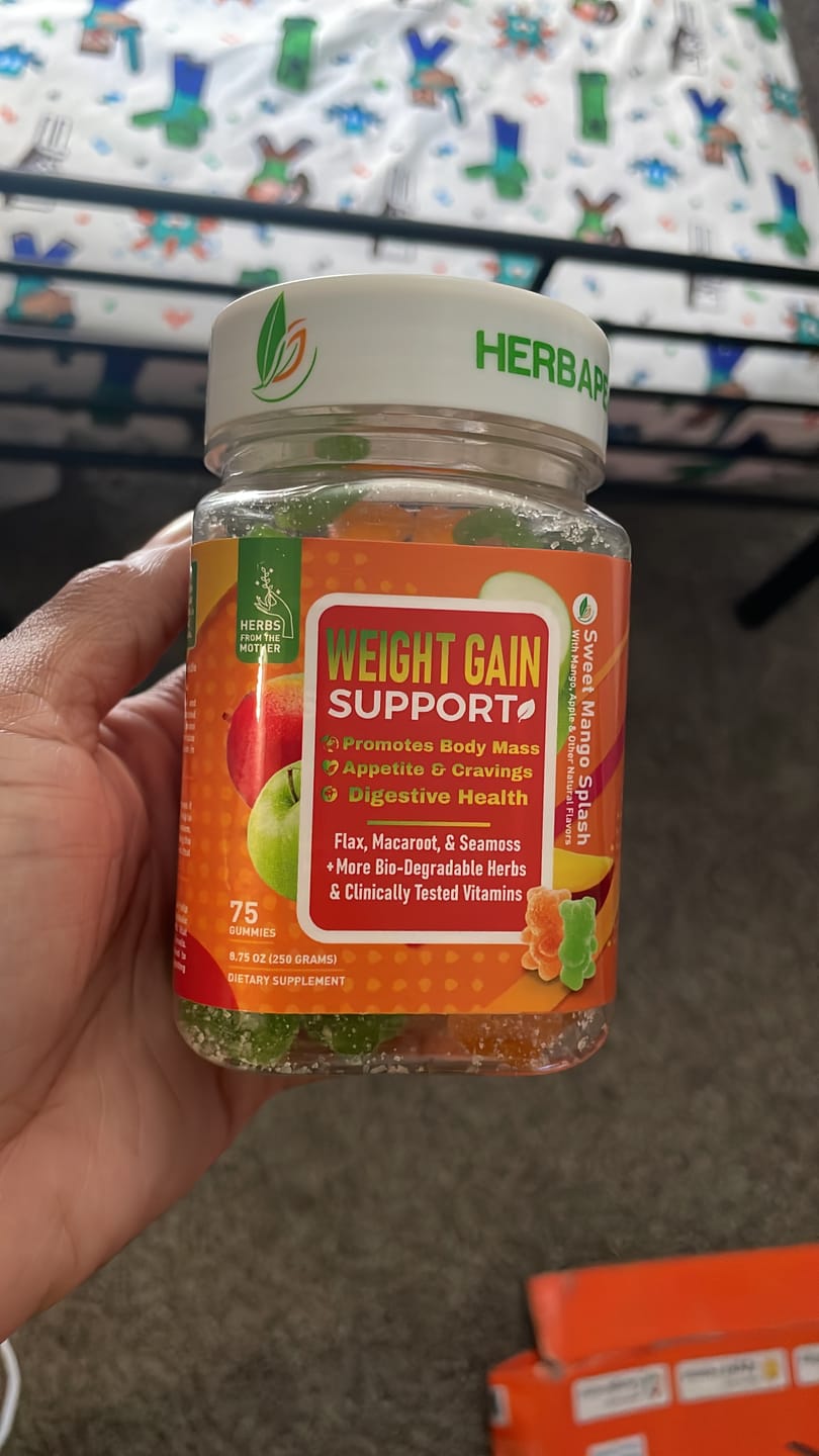 Customer photo review of Herbapeutic Weight Gain Gummies