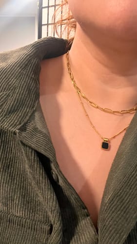 Customer photo review of Lucia Black Pendant Necklace