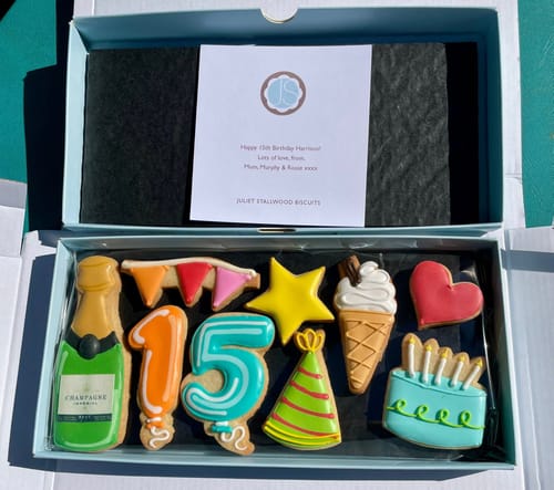 Customer photo review of Birthday Balloon Deluxe Biscuit Box