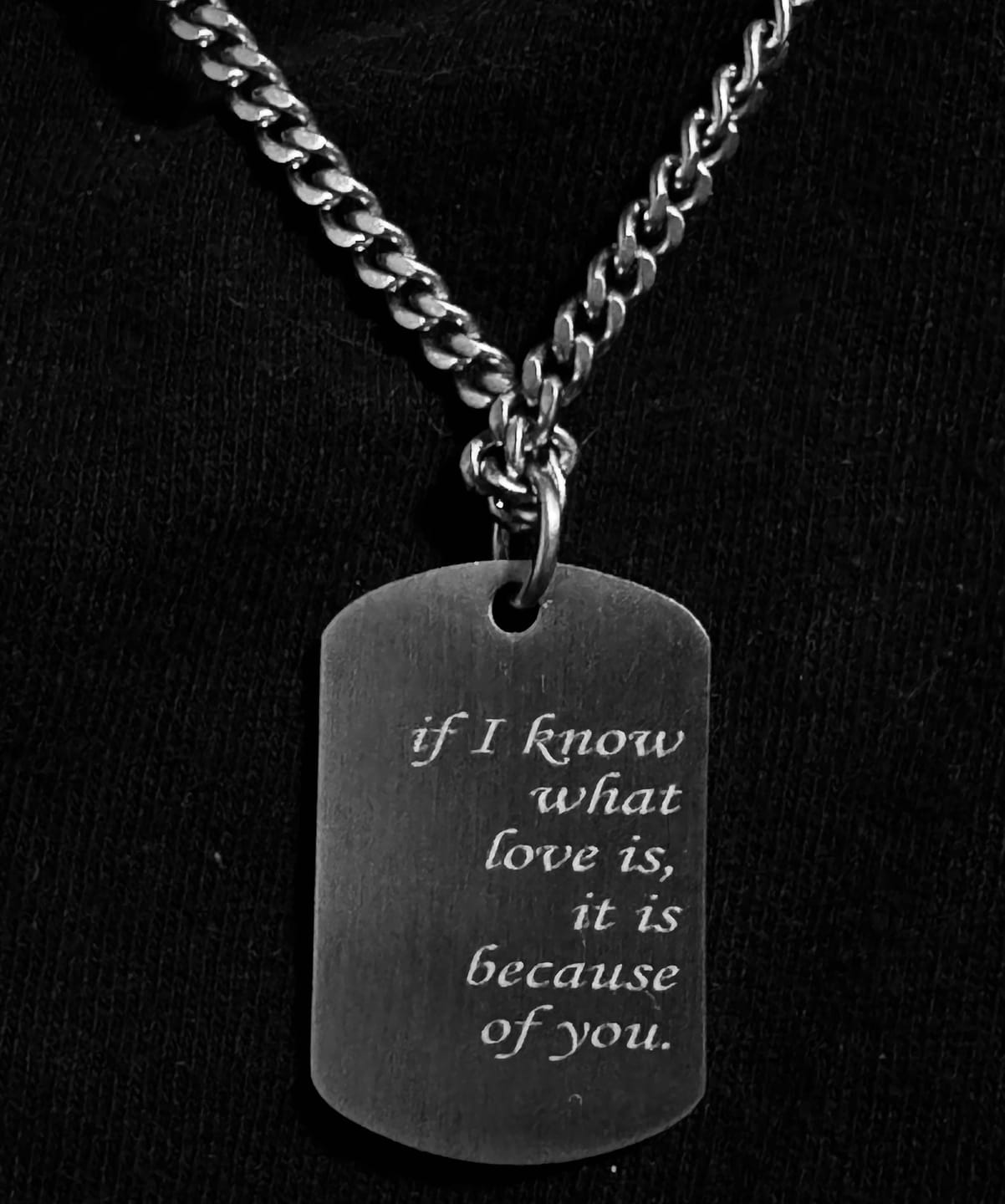 Customer photo review of Matte Dog Tag