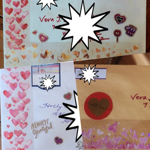 Customer photo review of Holo Hearts Clear Masking Tapes