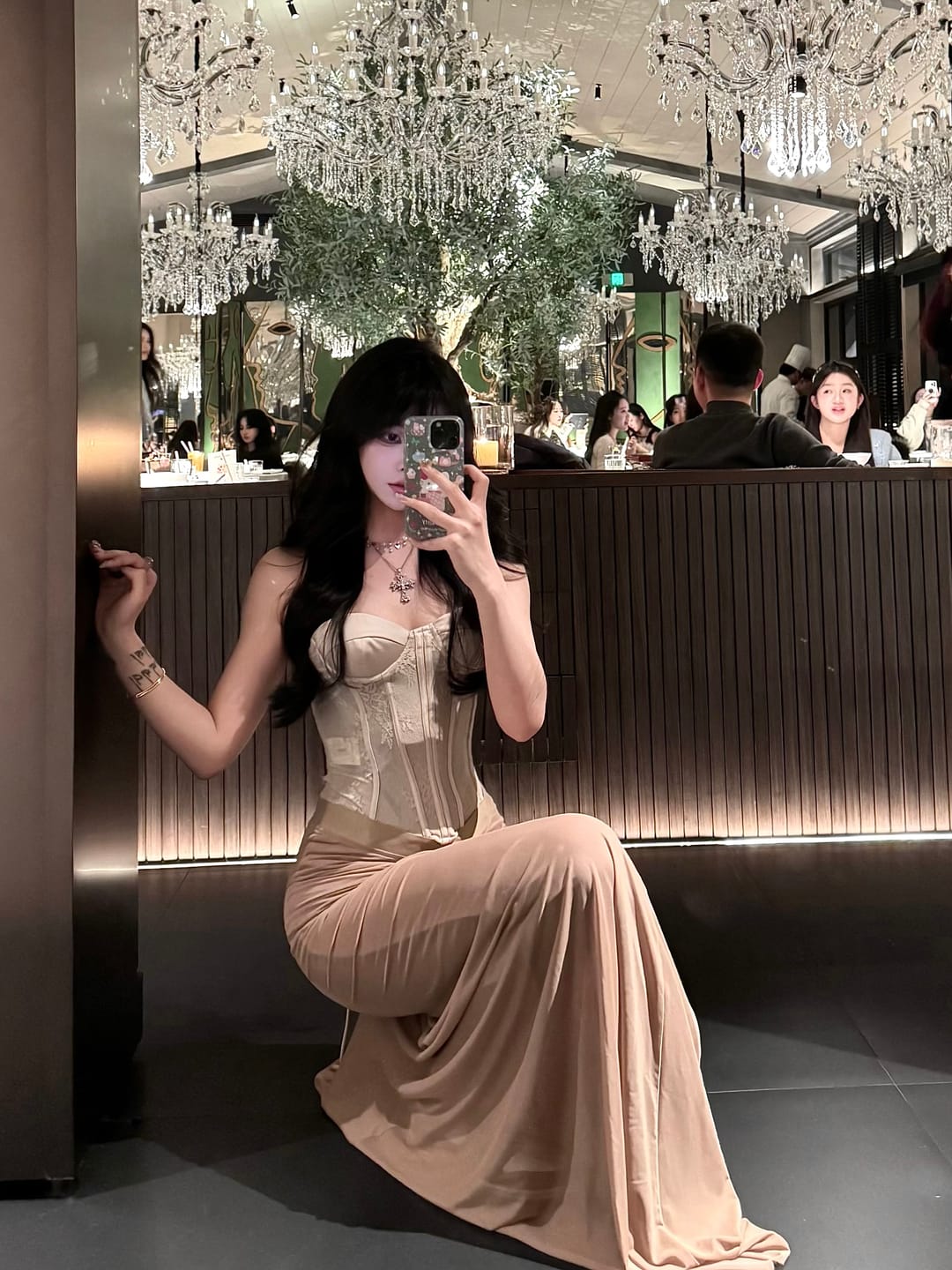 Customer photo review of ROVENTE Lace Corset Bustier Top