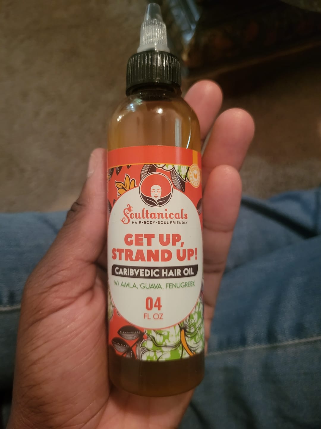 Customer photo review of Get Up, Strand Up! Caribvedic Hair Oil