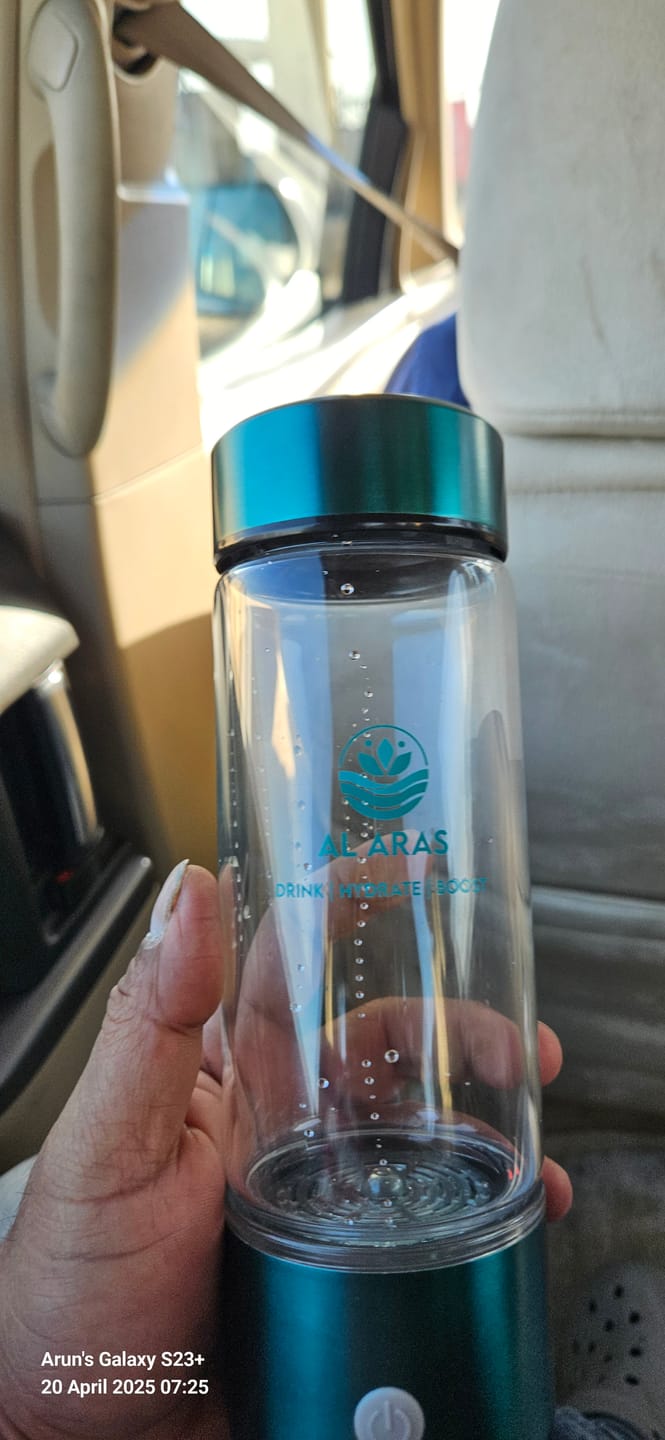 Customer photo review of Hydrogen Water Bottle - Free eBook