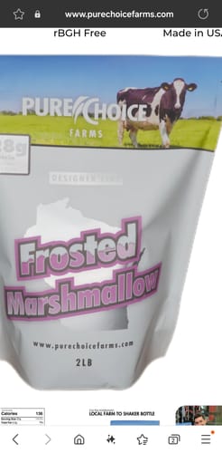 Customer photo review of Whey Protein Isolate Frosted Marshmallow