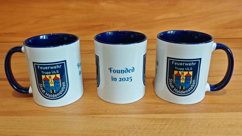 Customer photo review of TassenExpress - Becher Keramik Tasse mit Logo bedruckt 325ml Firmenlogo