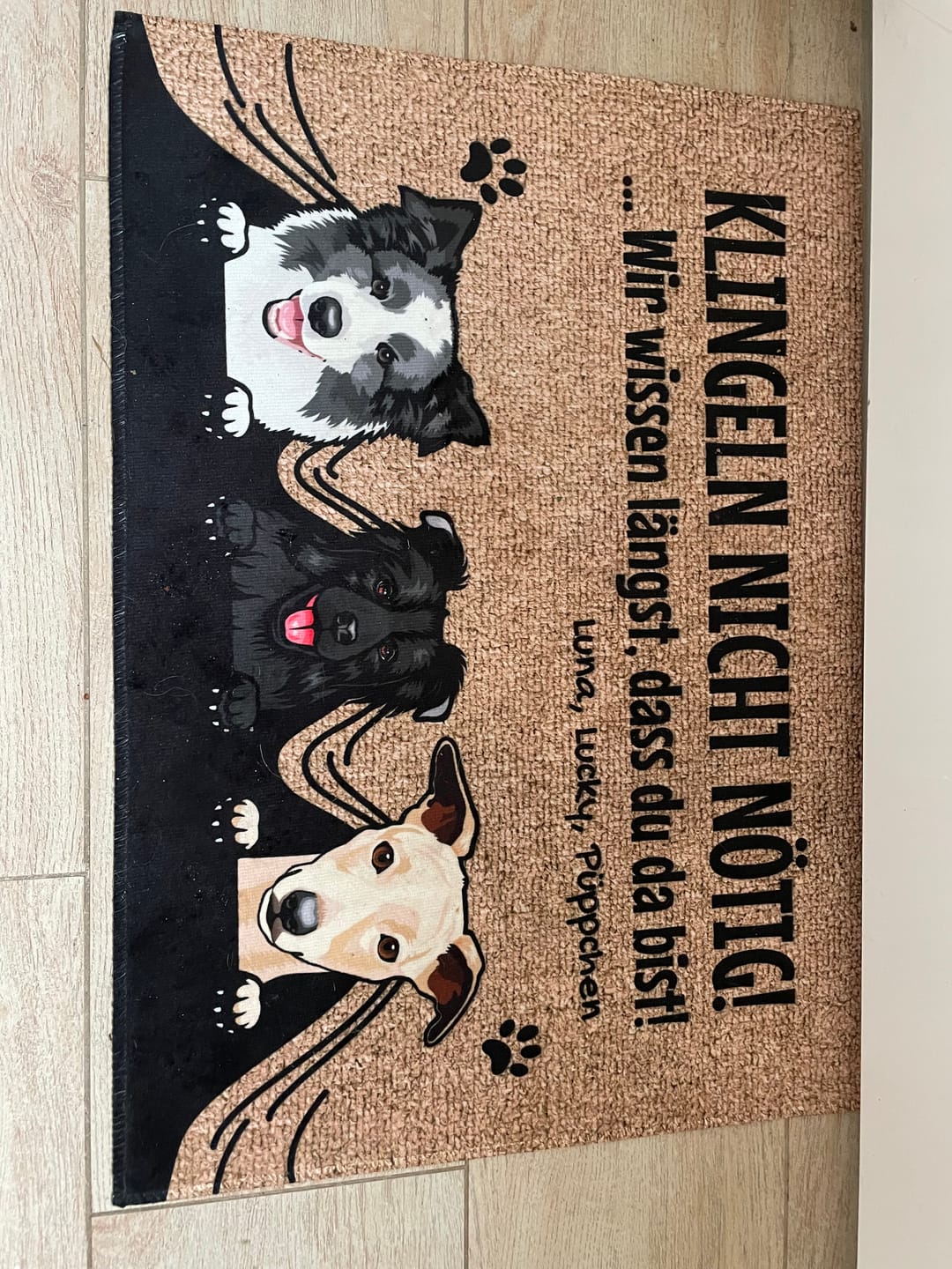 Customer photo review of Klingeln nicht nötig - Individuelle Fußmatte
