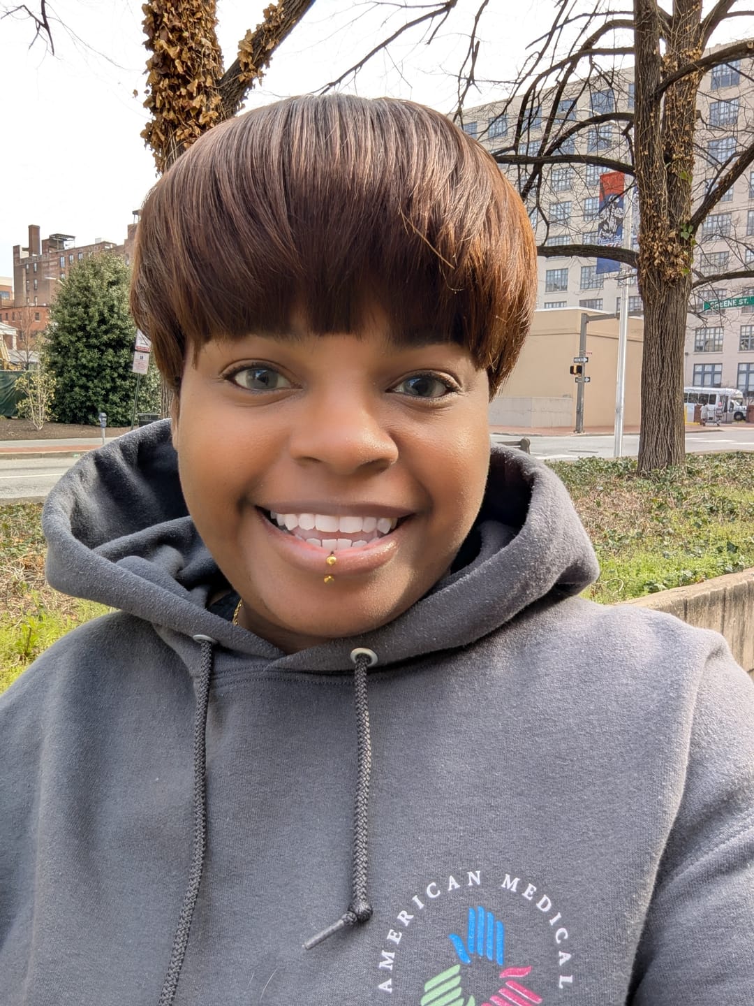 Customer photo review of Elite Sandy Gray Prescription Colored Contact Lenses