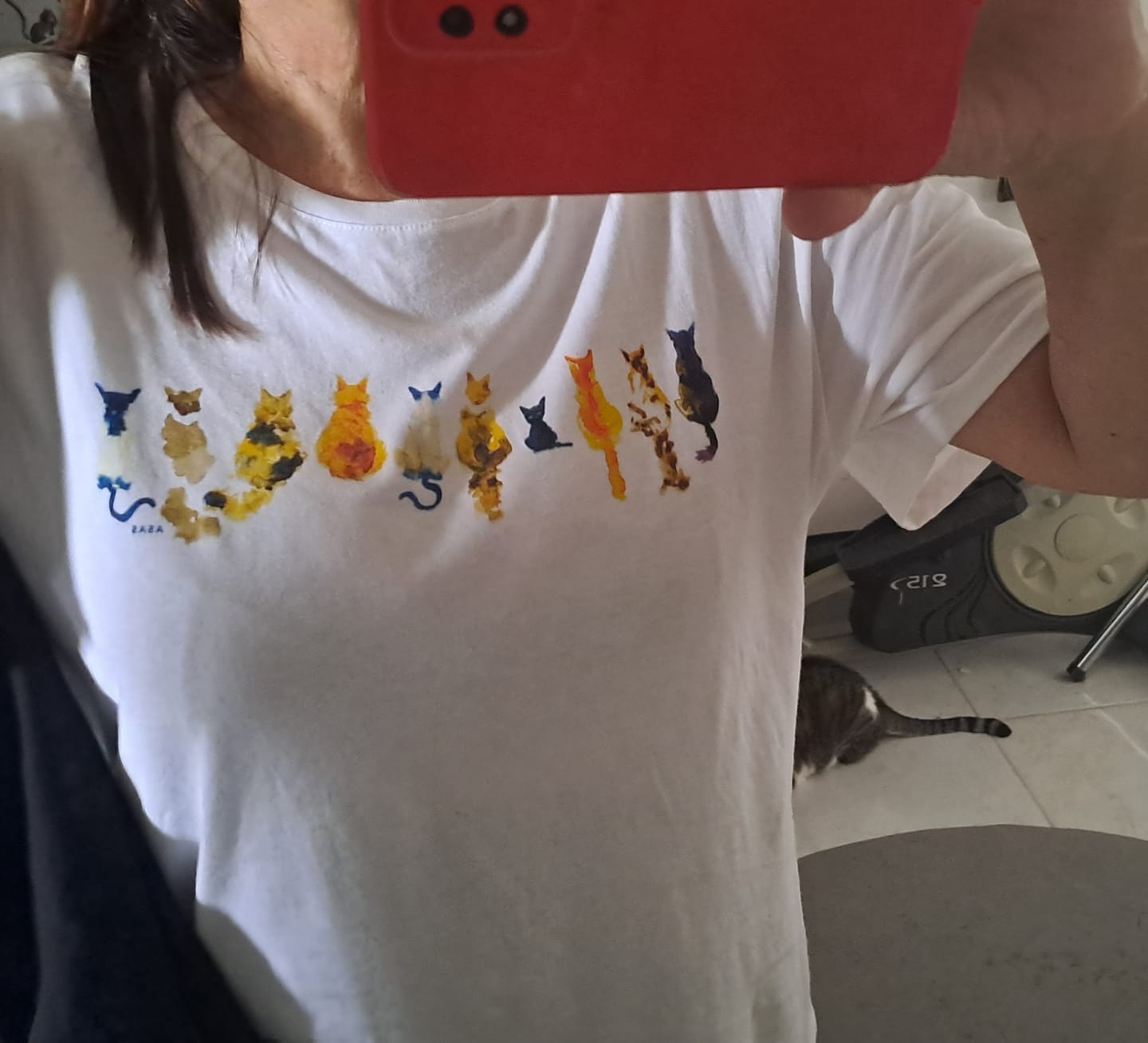 Customer photo review of Camiseta CATS AND CATS - BRANCA