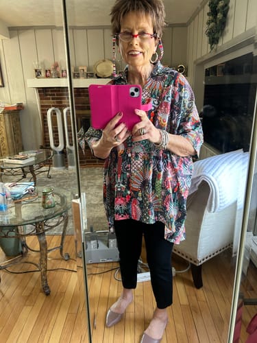 Customer photo review of Loose Fashion Printed Blouse