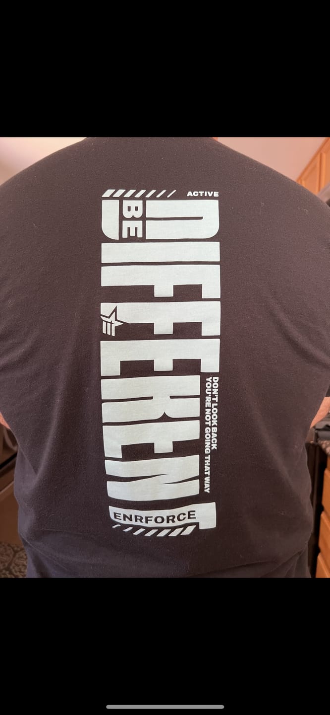 Customer photo review of Be Different Tee 2.0