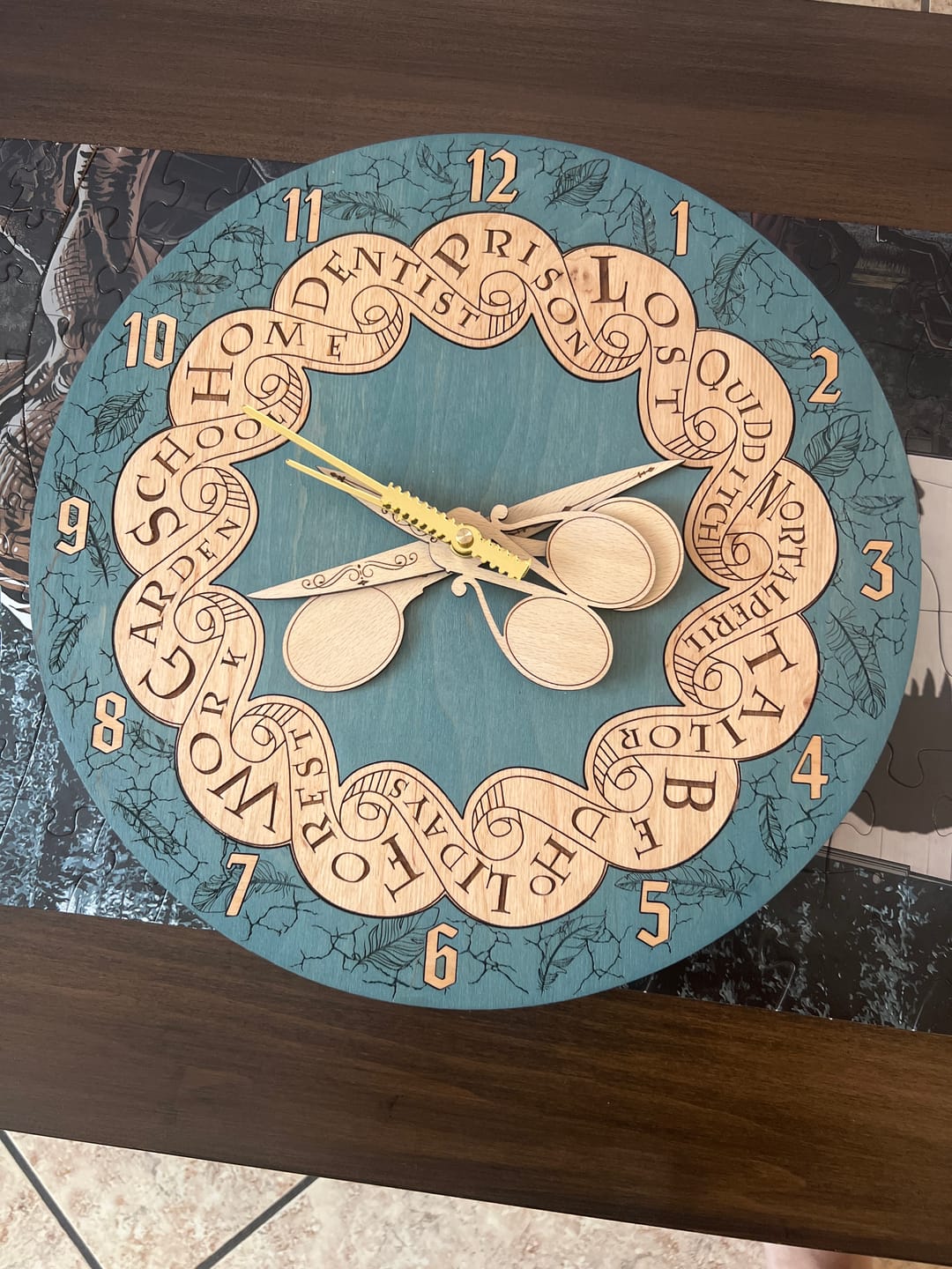 Customer photo review of WEASLEY FAMILY™ ROUND CLOCK