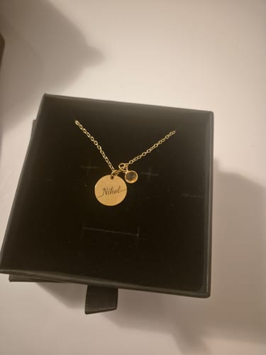 Customer photo review of Necklace: Name Birthstone